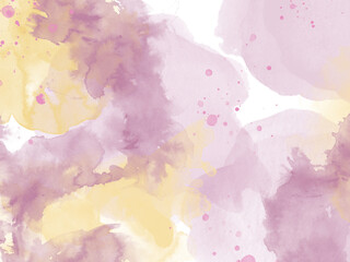 pink and yellow watercolor background space for text