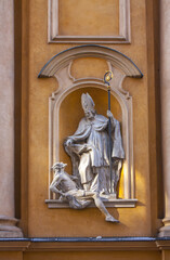 Sculpture of Church of St. Marcin in Warsaw - obrazy, fototapety, plakaty