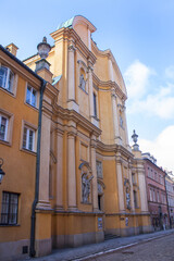 Fototapeta na wymiar Church of St. Marcin in Warsaw, Poland 