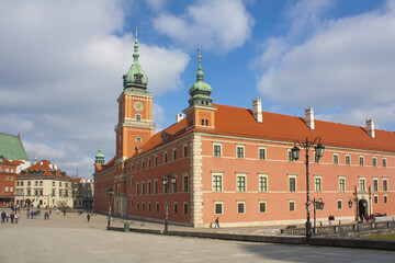 Fototapeta na wymiar Royal Castle in the Old Town in Warsaw, Poland 