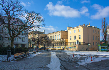 Fototapeta na wymiar Educational buildings of the University of Warsaw, Poland