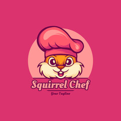 Squirrel Chef Character Logo 2