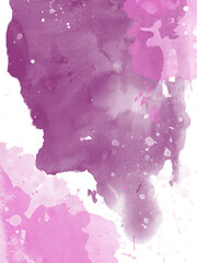 purple and pink watercolor background space for text