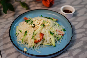 Glass Noodle Salad with fresh Vegetables