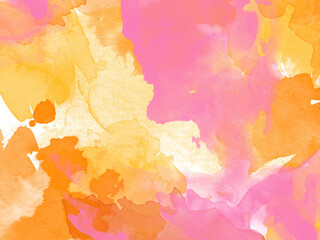 pink and yellow watercolor background space for text