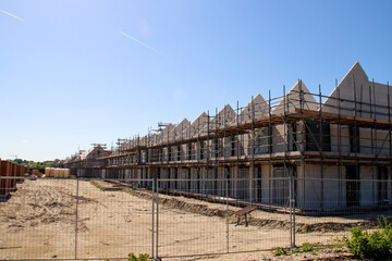 costruction of new houses at residential zone Prisma in Waddinxveen