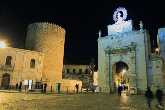 The old center of the bitonto town with his cathedral