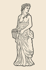 Women of ancient Greek style