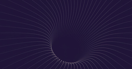3d render design of a Worm hole concept made by white lines on blue background - obrazy, fototapety, plakaty