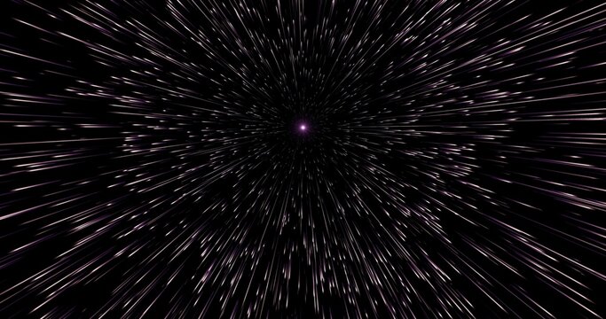 Abstract hyperjump star wars background in a dark sky