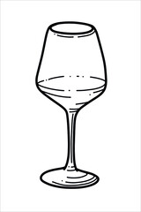 Glass of red wine icon - vector illustration on white