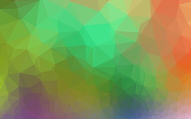 Light Multicolor, Rainbow vector blurry triangle pattern.