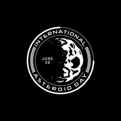 international asteroid day vector logo. vector illustration