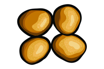 Potatoes icon vector illustration - on white background