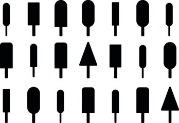 Ice cream on stick isolated on white background. Ice cream sweet refreshing summer illustration vector. Chocolate sprinkles ice cream popsicle 