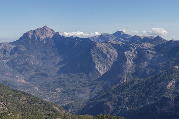 Fototapeta premium View of the mountains near Valldemosa in Mallorca (Balearic islands)