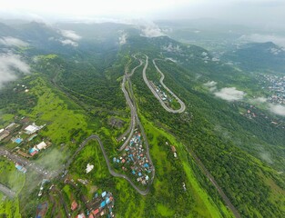 View of the most famous road and hill station in India (that is Lonavla) and Mumbai Pune Highway