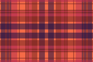 Tartan plaid pattern with texture and warm color. Vector illustration.