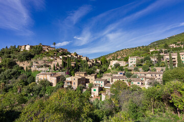 Fototapeta na wymiar View of Deya town in Mallorca Island (Spain)