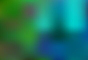 Dark Blue, Green vector abstract blurred pattern.
