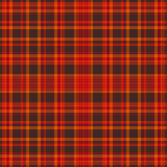 Tartan plaid pattern with texture and warm color. Vector illustration.