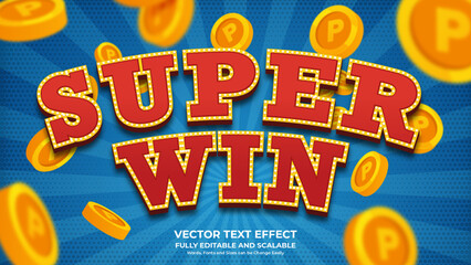 Editable Jackpot Winner Vector Text Effect Style