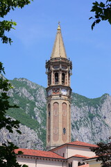 Fototapeta premium campanile di lecco in italia, bell tower of lecco in italy 