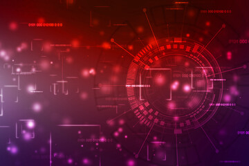 Futuristic and technology background, Technology circle for communication and innovation cyber concept, Abstract technology background Hi-tech communication concept innovation background