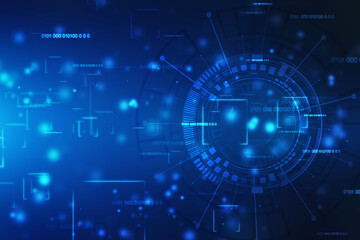Futuristic and technology background, Technology circle for communication and innovation cyber concept, Abstract technology background Hi-tech communication concept innovation background