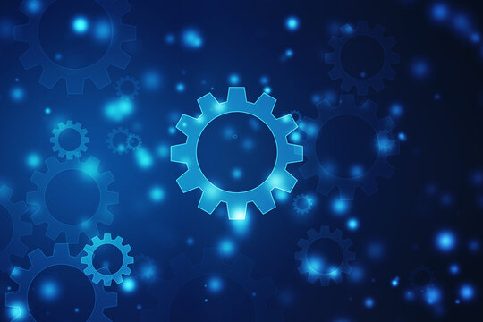 Process management, optimization operation, fix strategy industry, transmission gears wheel, software update status, Cog Gear Wheel on the technology abstract background
