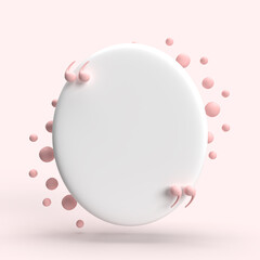 3D Chat Bubbles Minimal Concept of Social Media quote 3D Illustrations