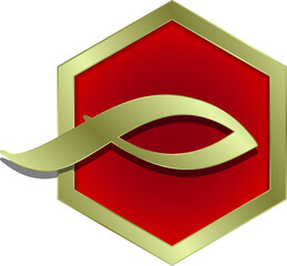 Arabic letter MIM Logo design concept