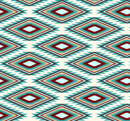 Naklejka premium American Southwestern Seamless repeat pattern - Vector Illustration