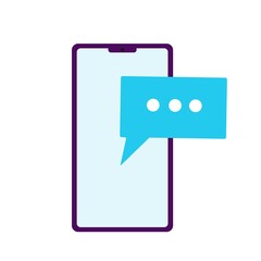 Notification on the screen of a smartphone