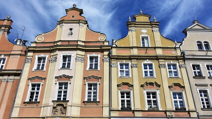 historic buildings in town Opole in poland