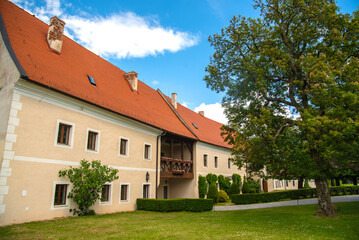 Fototapeta na wymiar Beautiful historic castle in Slovakia, Cerveny kamen castle. 