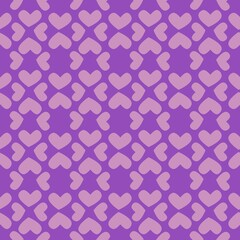 A purple background with pink hearts pattern