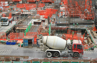 Large construction sites