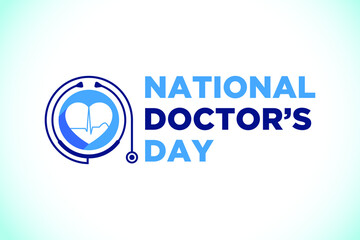 National doctors day. World doctors day template. Vector illustration.