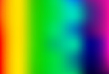 Light Multicolor, Rainbow vector blurred and colored background.