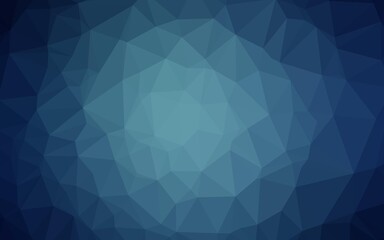 Dark BLUE vector blurry triangle pattern.