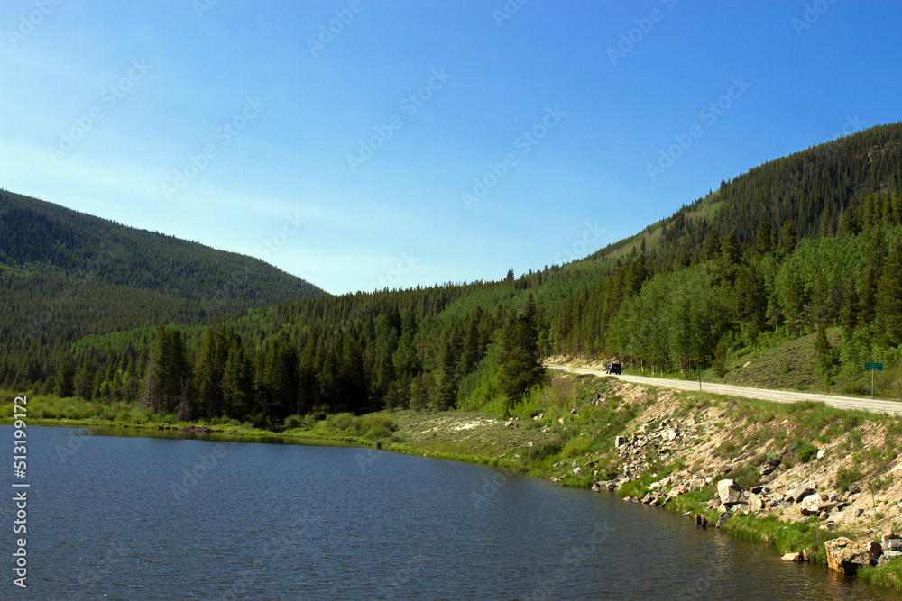 Poster scenic byway us 24 passes through san isabel national forest in colorado