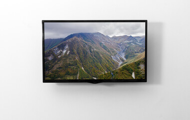 Fototapeta premium TV monitor on the wall