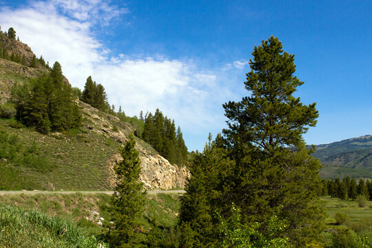 Scenic byway US 24 passes through San Isabel National Forest in Colorado