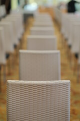 Fototapeta na wymiar Portrait of the chairs at the wedding