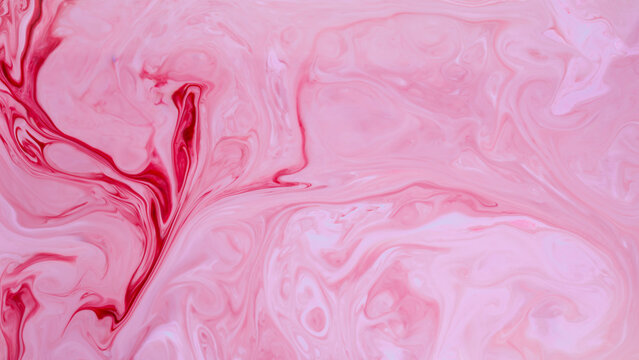 Fluid art trendy wallpaper. Abstract pink background. Liquid colorful backdrop