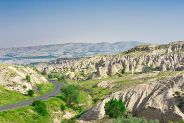 Fototapeta premium Cappadocia Cave city Uchhisar Landscapes of Cappadocia Tourist Turkey
