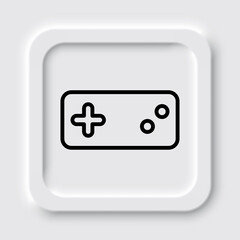 Gamepad simple icon vector. Flat design. Neumorphism design.ai