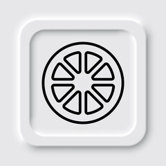 Lemon simple icon vector. Flat design. Neumorphism design.ai