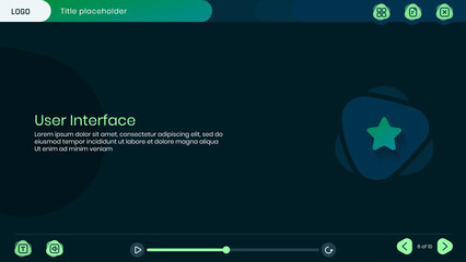 e-learning template, User Interface, UI, UX, Assessment template, presentation, Quiz, LMS, education, elearning, Editable icons